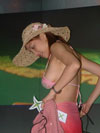 Xbox booth babe side cleavage