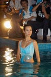 Odette into the pool