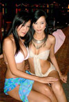 Irene Fah with Penthouse model Joy