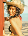 Profile bikini cowgirl