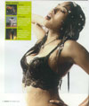 Hip hop girl wet black bra