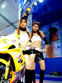 Hottie Thai models at the Bangkok Motor Show
