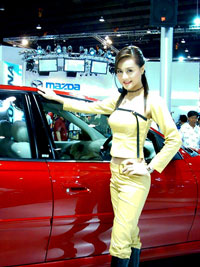 Hottie Thai models at the Bangkok Motor Show