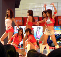 Honda motorcycles dancers 1