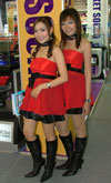Cute girls in red teddies