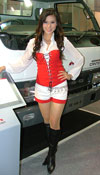 Cute car show girl