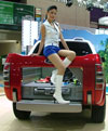Ford tailgate girl