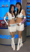 Very young and cute car show girls