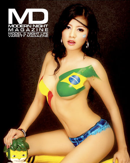Body paint Thai model for World Cup
